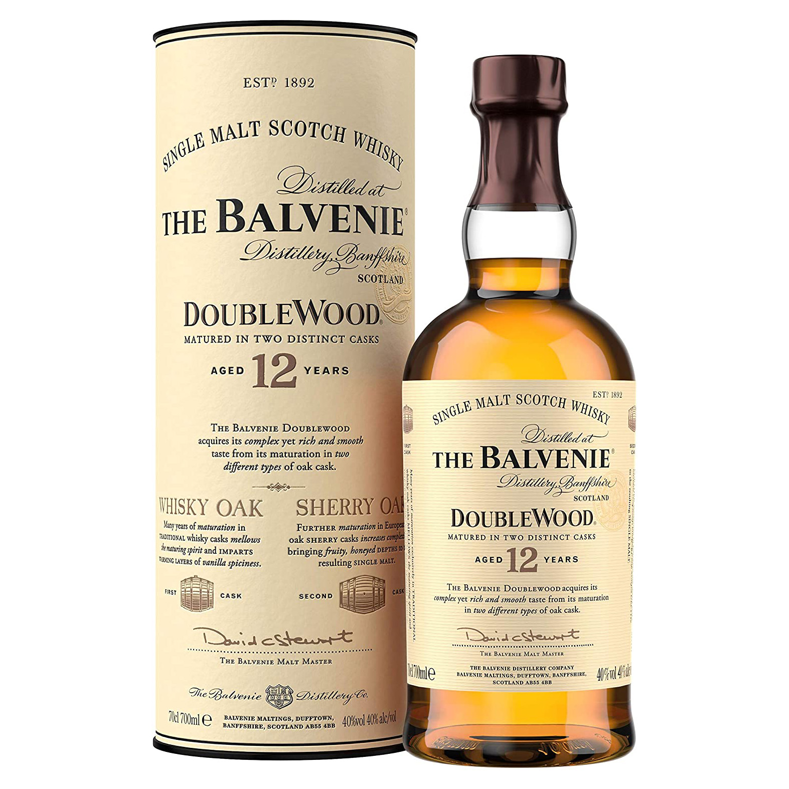 Balvenie single malt whiskey
