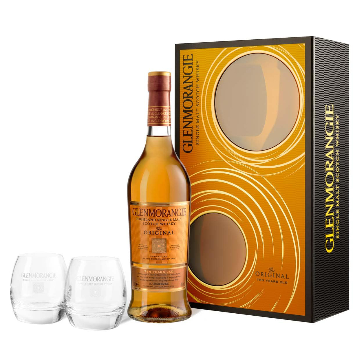 Send Glenmorangie Whisky 70cl and Tumblers Gift Set Online | Bottled