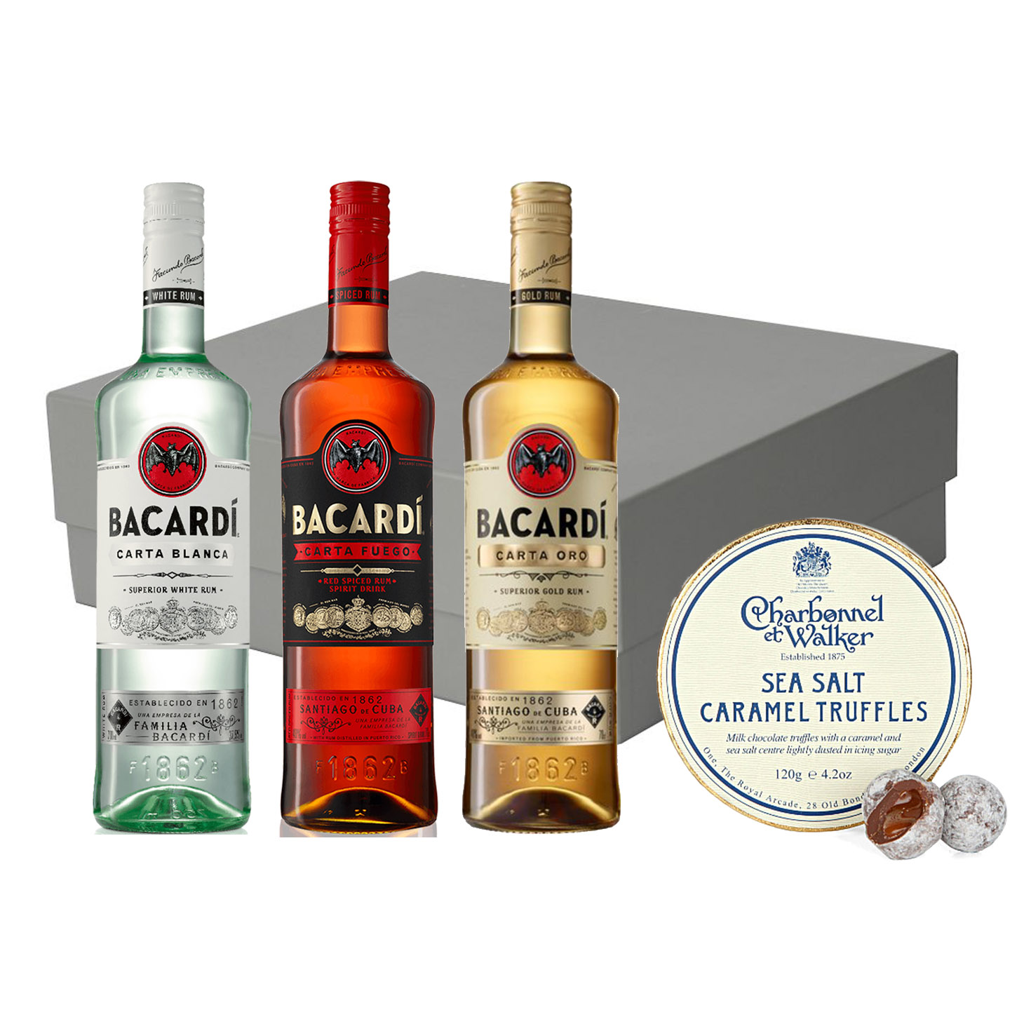 Bacardi Family Hamper With Chocolates | Bottled & Boxed