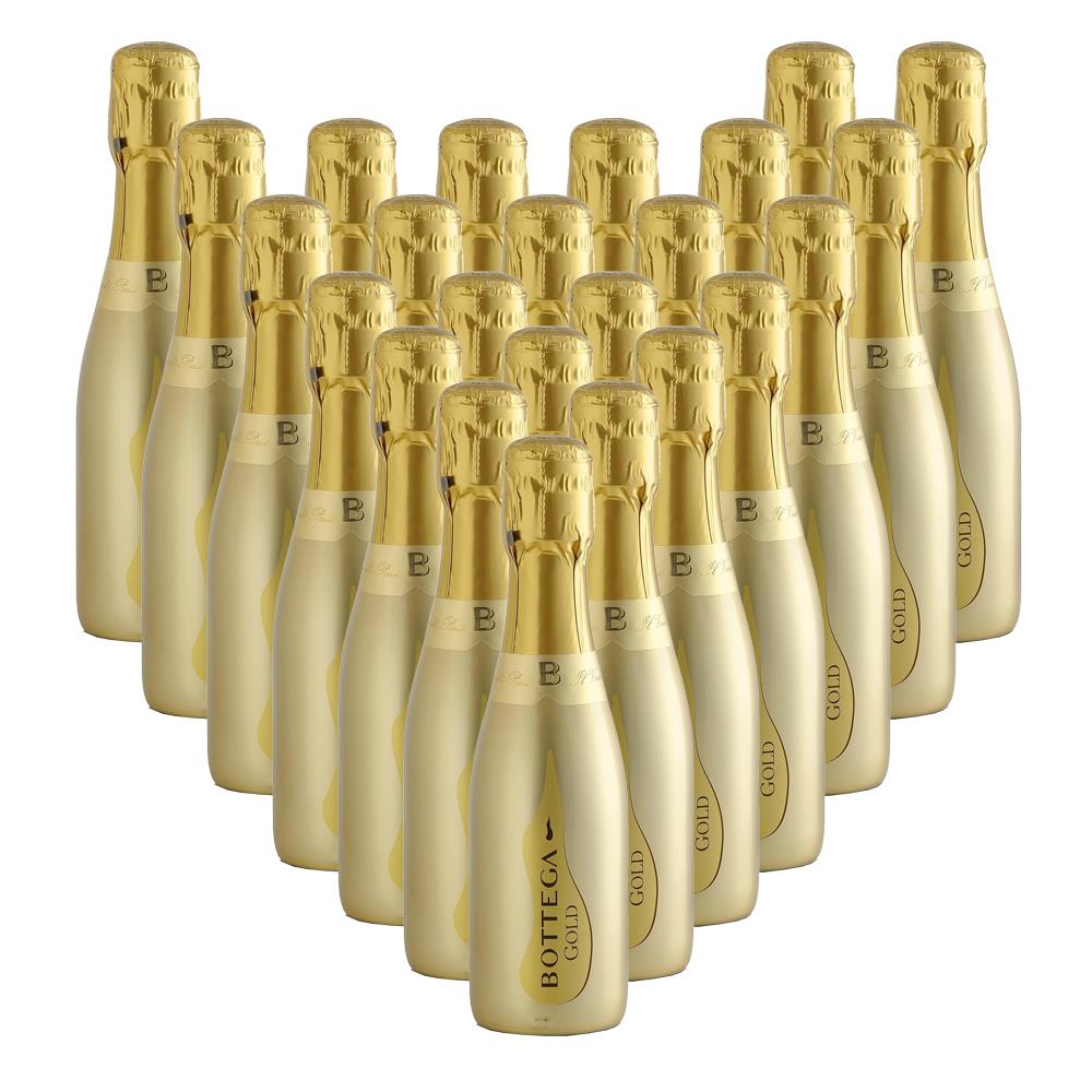 Case of Mini Bottega Gold Prosecco Brut 20cl (24 x 20cl) Bottled & Boxed