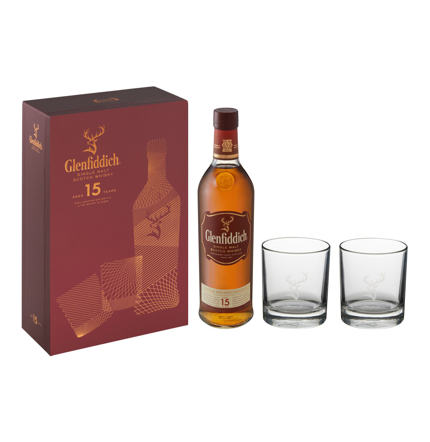 Glenfiddich 15 Year Old Whisky Gift Box