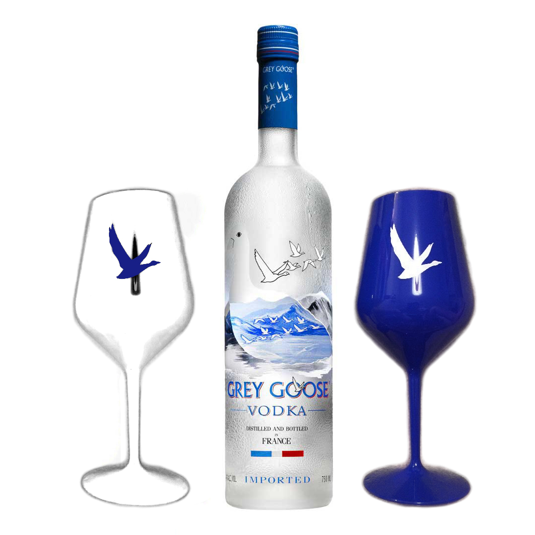 Grey Goose Vodka with 2 Le Grand Fizz Glasses | Bottled ... Grey Goose Vodka with 2 Le Grand Fizz Glasses | Bottled ...