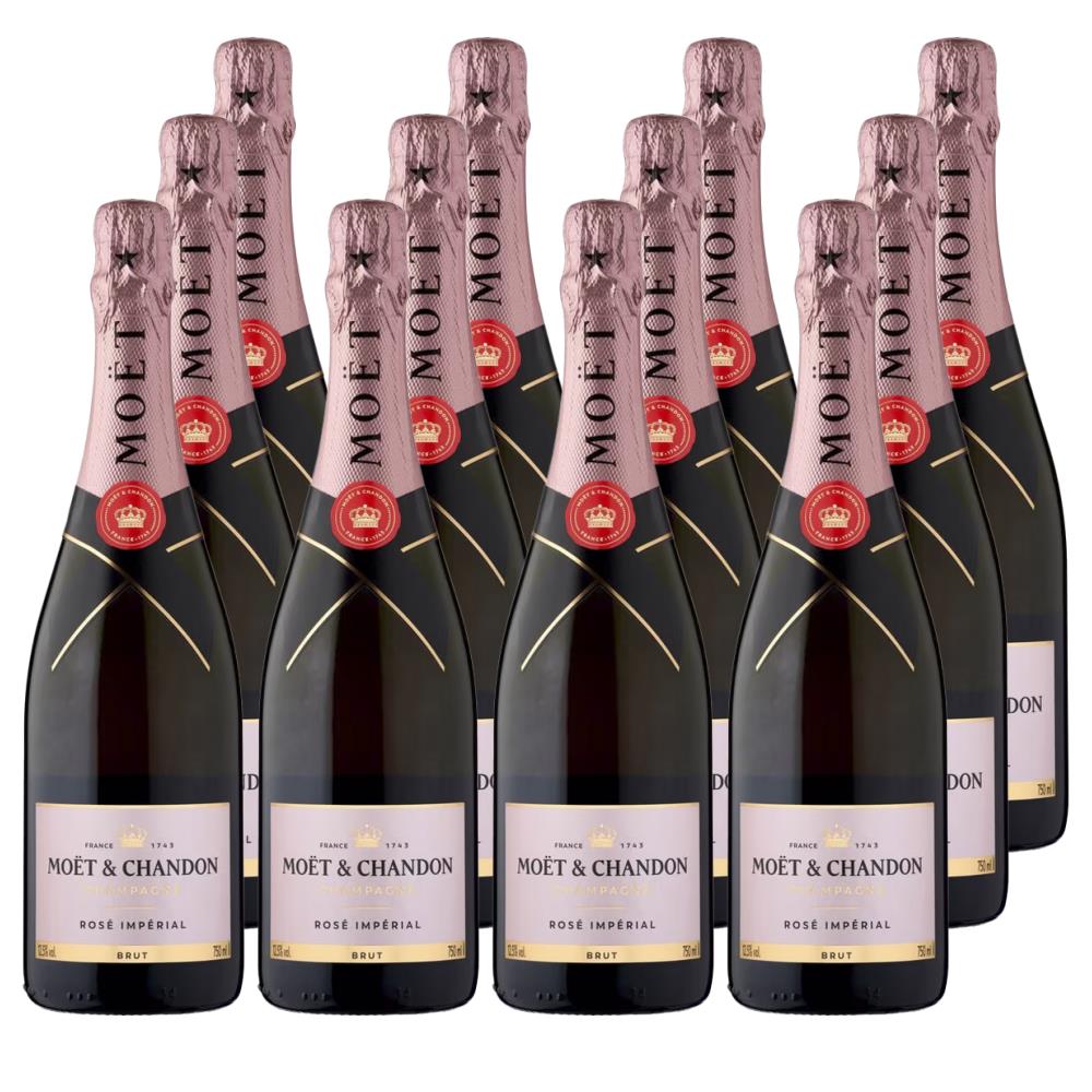 Rose And Champagne Chapter 1 Moet & Chandon Rose Champagne 75cl Crate of 12 Champagne | Bottled & Boxed