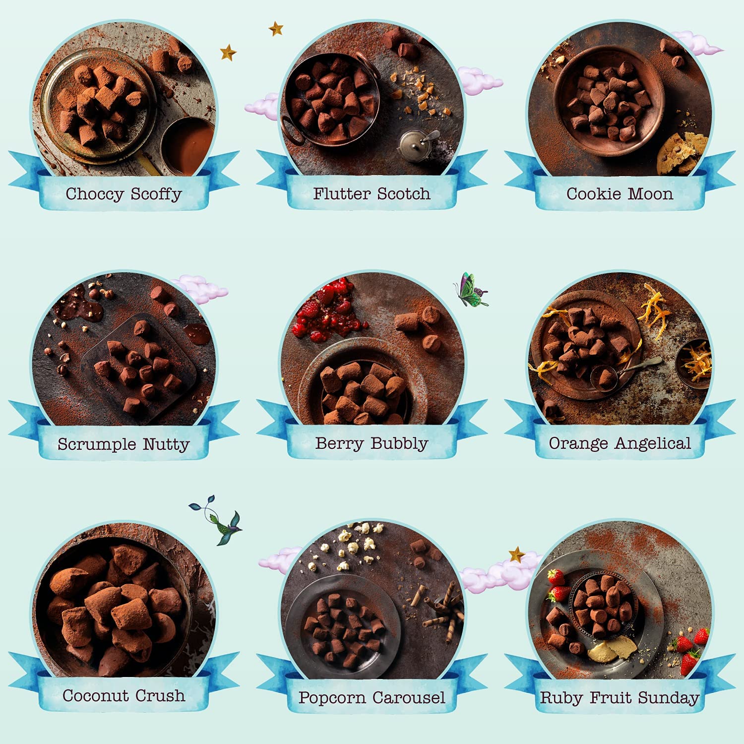 Monty Bojangles Chocolate Truffle Trunk Gift Box with 9 Gift Boxes And