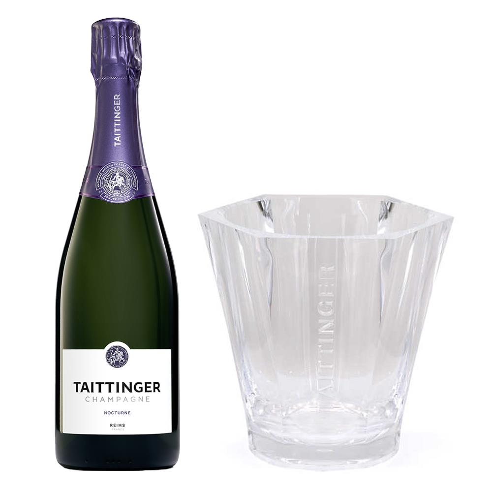 Taittinger Nocturne 750mL 2本セット Taittinger Nocturne NV Champagne, 75cl And Branded Ice