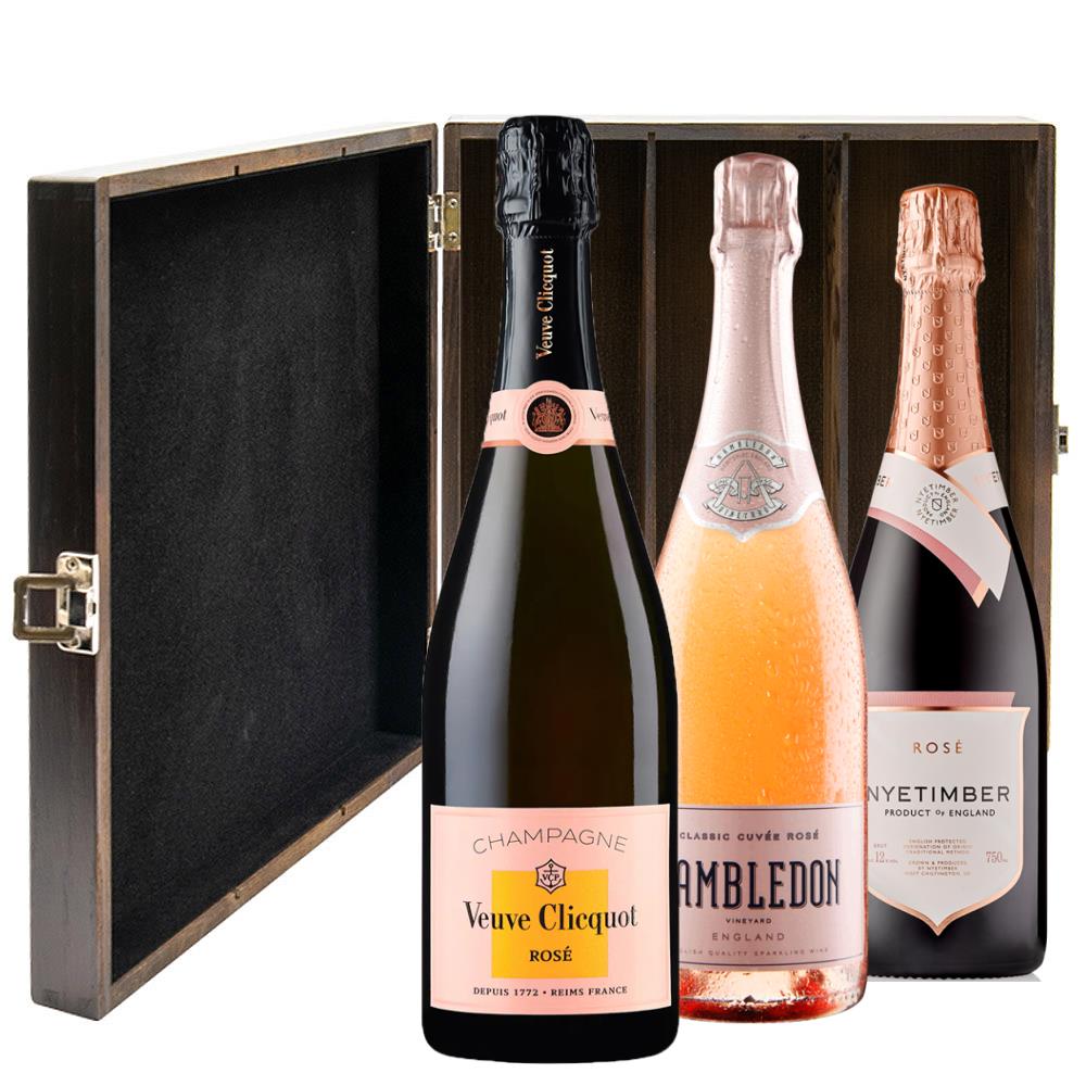 French rose wine store in a box