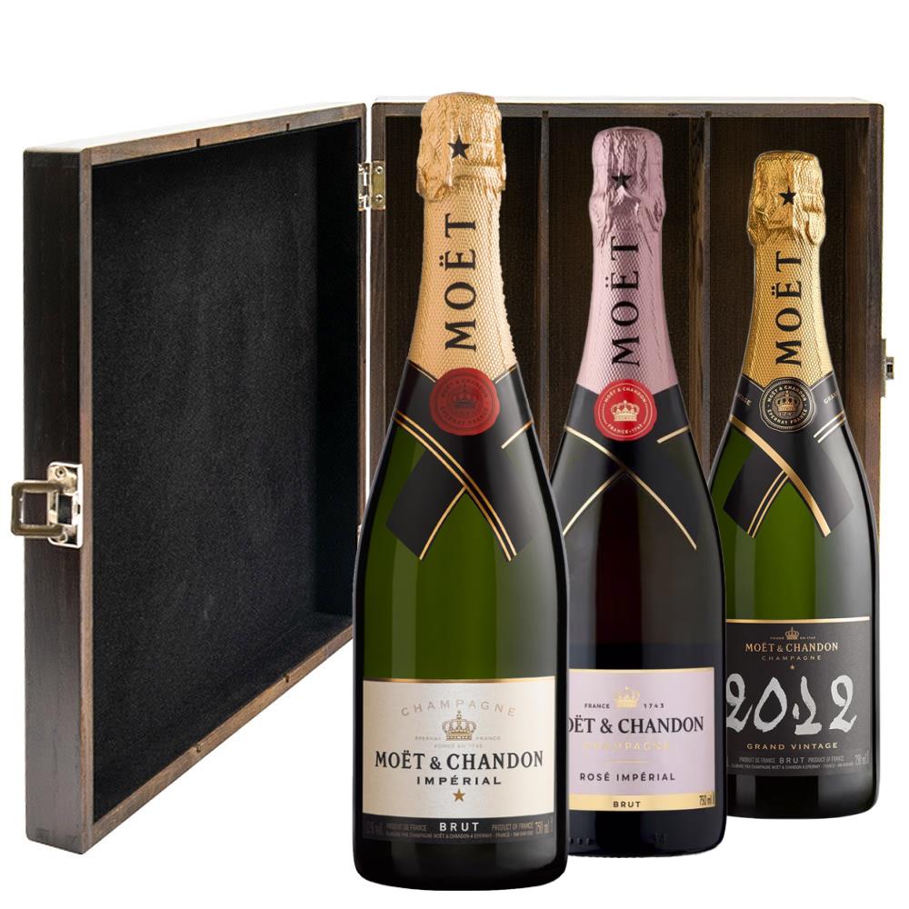 The Moet Chandon Collection Treble Luxury Gift Boxed Champagne