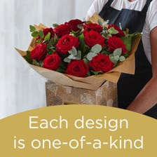 Buy & Send 12 Red Rose Hand-tied
