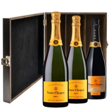 Buy & Send 2 x Veuve Brut And 1 x Veuve Vintage Treble Elm Wood Gift Boxed (3x75cl)
