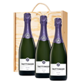 Buy & Send Taittinger Nocturne NV Champagne, 75cl Treble Pine Wooden Gift Boxed (3x75cl)