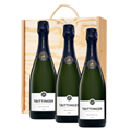 Buy & Send Taittinger Prelude Grands Crus 75cl Treble Pine Wooden Gift Boxed (3x75cl)