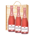 Buy & Send Taittinger Rose Champagne 75cl Treble Pine Wooden Gift Boxed (3x75cl)