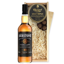 Buy & Send Aerstone Land Cask 10 Year Old Whisky 70cl And Whisky Charbonnel Truffles Chocolate Box