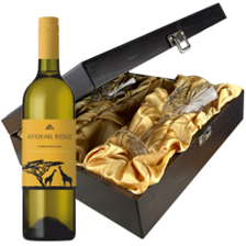 Buy & Send Afrikan Ridge Chenin Blanc 75cl White Wine In Luxury Box With Royal Scot Wine Glass