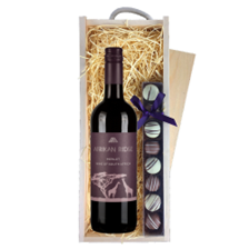 Buy & Send Afrikan Ridge Merlot 75cl Red Wine & Truffles, Wooden Box