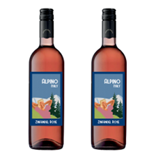 Buy & Send Alpino Pink Zinfandel Rose Wine Twin Set