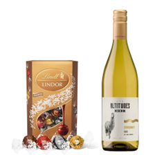 Buy & Send Altitudes Reserva Chardonnay 75cl White Wine With Lindt Lindor Assorted Truffles 200g