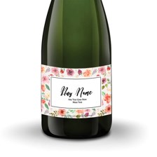 Buy & Send Personalised Champagne - Art Border Label