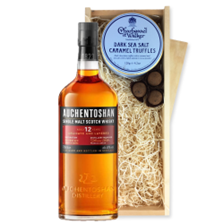 Buy & Send Auchentoshan 12 Year Old Single Malt Whisky And Dark Sea Salt Charbonnel Chocolates Box