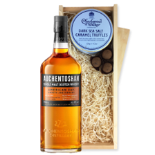Buy & Send Auchentoshan American Oak Single Malt Whisky 70cl And Dark Sea Salt Charbonnel Chocolates Box