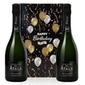 Buy & Send Ayala Brut Majeur Champagne NV 75 cl Happy Birthday Duo Gift Box (2x75cl)