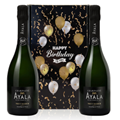 Buy & Send Ayala Brut Majeur Champagne NV 75 cl Happy Birthday Duo Gift Box (2x75cl)