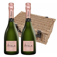 Buy & Send Ayala Rose Majeur Champagne 75cl Twin Hamper (2x75cl)
