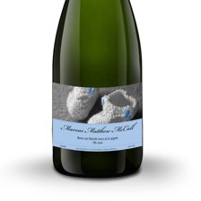 Buy & Send Personalised Champagne - Baby Boy Label