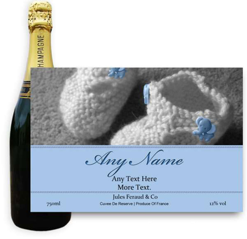 Buy & Send Jules Feraud Brut With Personalised Champagne Label Baby Boy