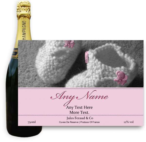 Buy & Send Jules Feraud Brut With Personalised Champagne Label Baby Girl