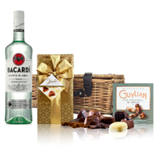 Buy & Send Bacardi Carta Blanca Rum 70cl And Chocolates Hamper