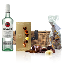 Buy & Send Bacardi Carta Blanca Rum 70cl And Chocolates Hamper