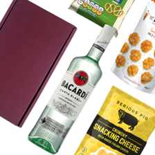 Buy & Send Bacardi Carta Blanca Rum 70cl Nibbles Hamper