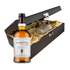 Buy & Send Balvenie American Oak 12 year old Whisky 70cl In Luxury Box With Royal Scot Glass