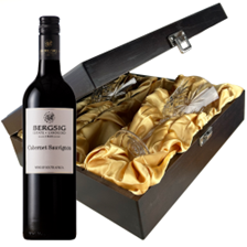 Buy & Send Bergsig Estate Cabernet Sauvignon 75cl Red Wine In Luxury Box With Royal Scot Wine Glass