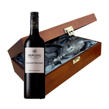 Buy & Send Bergsig Estate Cabernet Sauvignon 75cl Red Wine In Luxury Box With Royal Scot Wine Glass