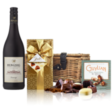 Buy & Send Bergsig Estate Pinotage 75cl Red Wine And Chocolates Hamper