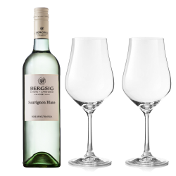 Buy & Send Bergsig Estate Sauvignon Blanc And Crystal Classic Collection Wine Glasses