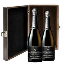 Buy & Send Billecart Salmon Le Reserve Champagne 75cl Double Elm Wood Gift Boxed (2x75cl)