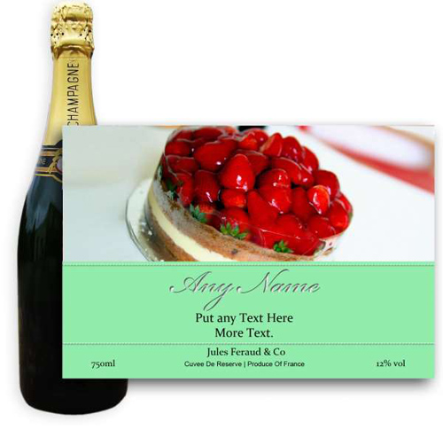 Buy & Send Jules Feraud Brut With Personalised Champagne Label Birthday Cake