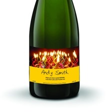 Buy & Send Personalised Champagne - Candles Label