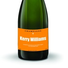 Buy & Send Personalised Champagne - Orange Label