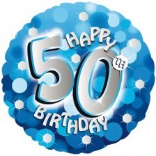 Buy & Send Happy 50th Birthday Helium Balloon