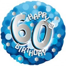 Buy & Send Happy 60th Birthday Helium Balloon