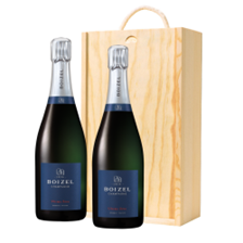 Buy & Send Boizel Ultime Brut Nature 75cl Two Bottle Wooden Gift Boxed (2x75cl)