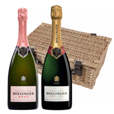 Buy & Send Bollinger Brut 75cl and Bollinger Rose 75cl Twin Hamper (2x75cl)