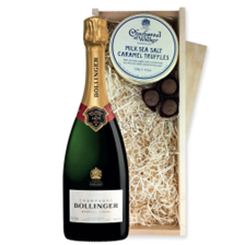 Buy & Send Bollinger Brut Special Cuvee Champagne 75cl And Milk Sea Salt Charbonnel Chocolates Box