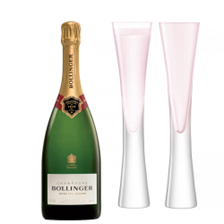 Buy & Send Bollinger Brut Special Cuvee Champagne 75cl with LSA Blush Flutes