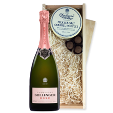 Buy & Send Bollinger Rose Champagne 75cl And Dark Sea Salt Charbonnel Chocolates Box