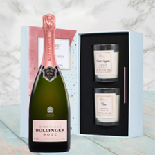 Buy & Send Bollinger Rose Champagne 75cl With Love Body & Earth 2 Scented Candle Gift Box
